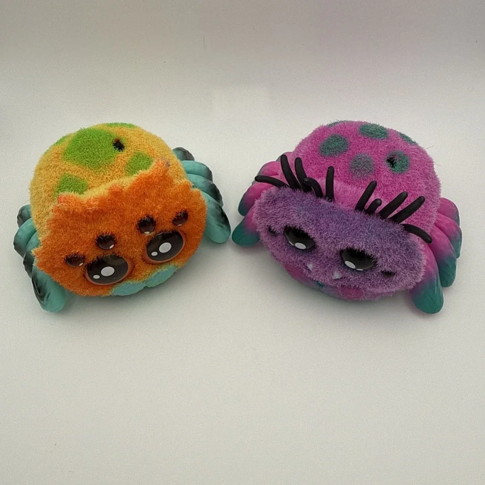 Yellies Flufferpuff & Toofy Spooder Jumping Spider Sound Activated Motion WORKS